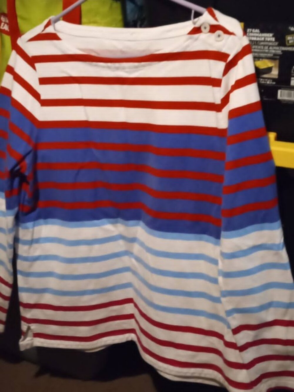vineyard vines long sleeve striped top large